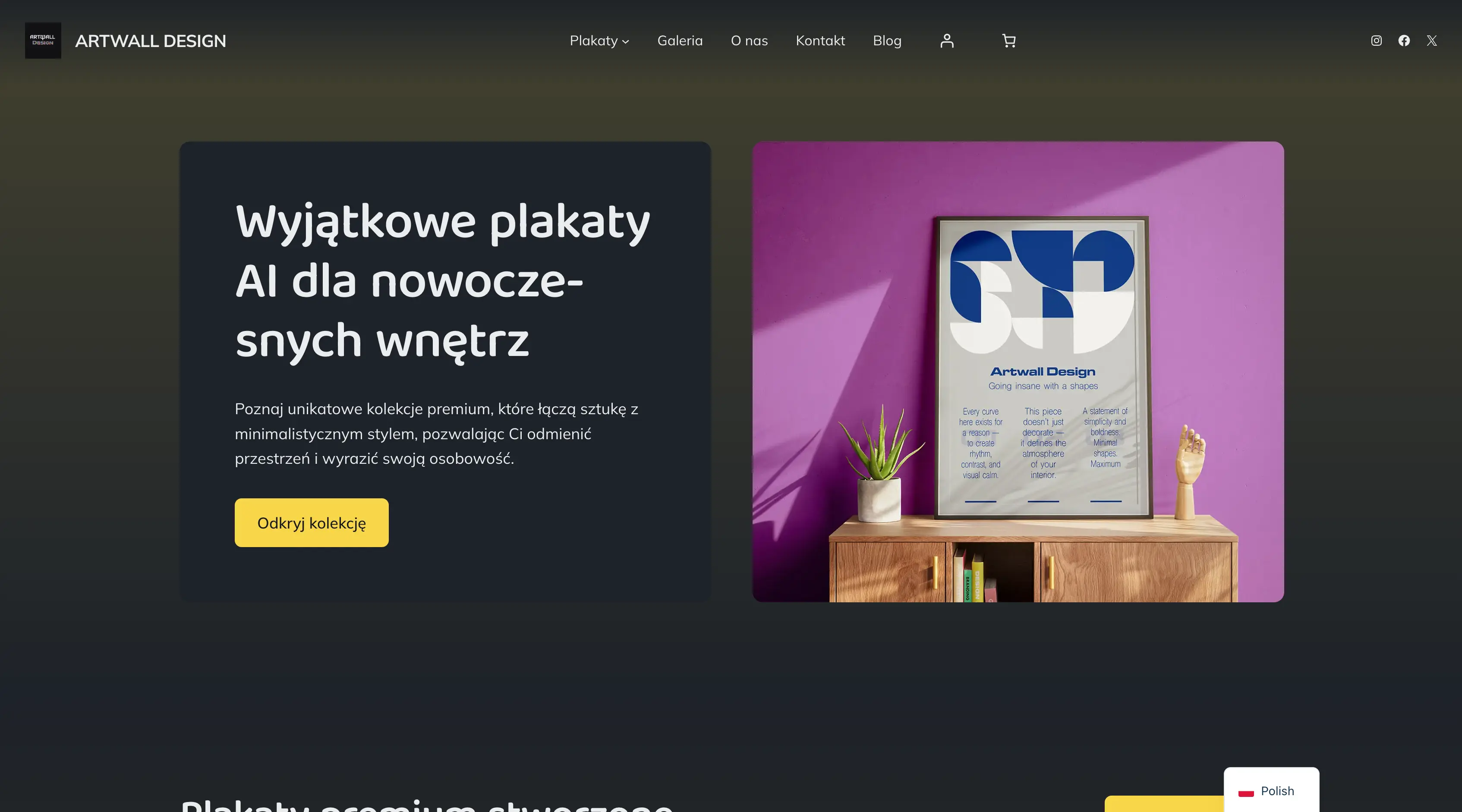 Sklep internetowy z autorskimi plakatami